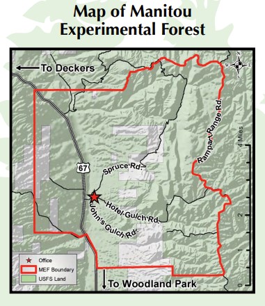 Manitou Experimental Forest Detailed Map by US Forest Service