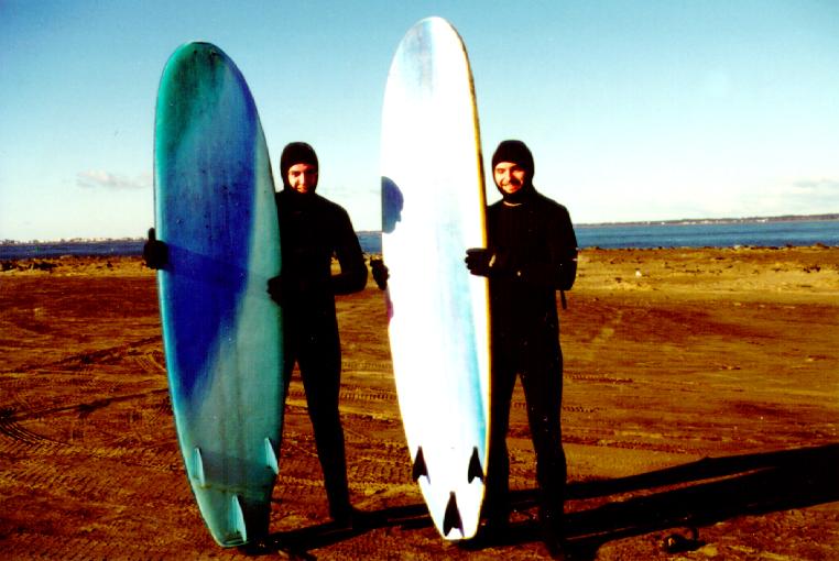 Nick Taylor and Adam Locatelli at Westhaven State Park beach (S-Pol site).jpg